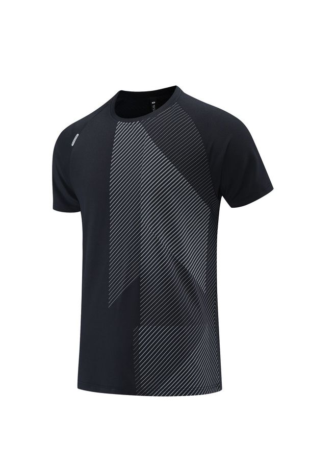 Sports Quick-Dry Sweat-Absorbing Breathable Running Stretch Fitness Outdoor Hiking Loose Fit Short Sleeve Men's_desvips.com