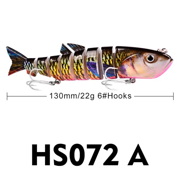 New Lure Fish 13cm 22g Plastic 8-Section Multi-Section Hard Sea Bait Fishing Gear_desvips.com