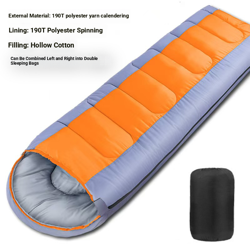 Camping Envelope Sleeping Bag Winter Outdoor Camping Adult Sleeping Bag Travel Mountaineering Sleeping Bag_desvips.com