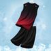 Sports Suit Men Summer Men's Leisure Suit Printed Gradient Loose Two Piece Suit Breathable Quick Drying Vest Shorts Men_desvips.com