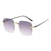 New Fashion European And American Style UV Protection Rimless Edge-Cut Internet Celebrity Trendy Sunglasses For Women_desvips.com