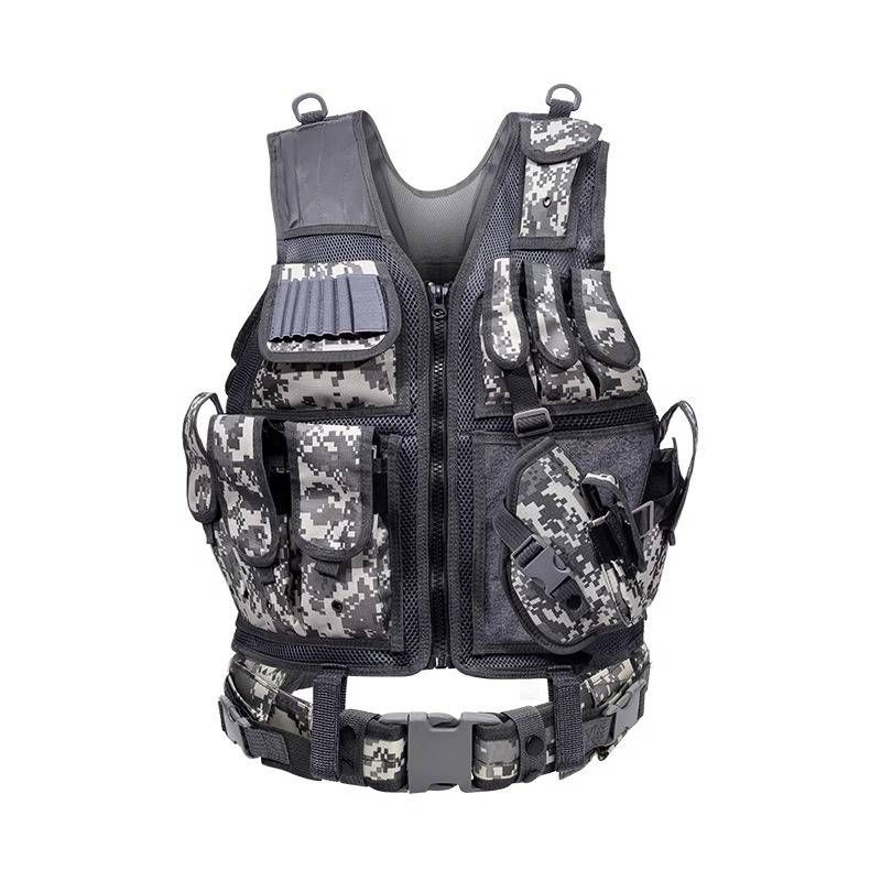 Professional outdoor equipment tactical vest vest mesh stab resistant vest Breathable vest military fan protective equipment_desvips.com