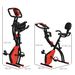 HOMCOM Foldable Exercise Bike, 8 Levels Of Magnetic Resistance, Hand Pulse Sensors_desvips.com