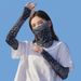 Cycling Face Towel Ice Sleeve Sunscreen Mask To Cover Face Cashew Flower Suit Black Motorcycle Sunscreen Mask Takeaway Rider Hot_desvips.com