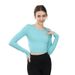 Cut Out Back Yoga T-Shirt High Elastic Slim Sexy Sports Long Sleeve Women Fixed Chest Cup Breathable Fitness Top_desvips.com