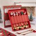 Christmas Gift Cute Christmas Spoon Set Coffee Spoon Creative Mixing Spoon Fork Christmas Gift Box Tableware Dessert Fork_desvips.com