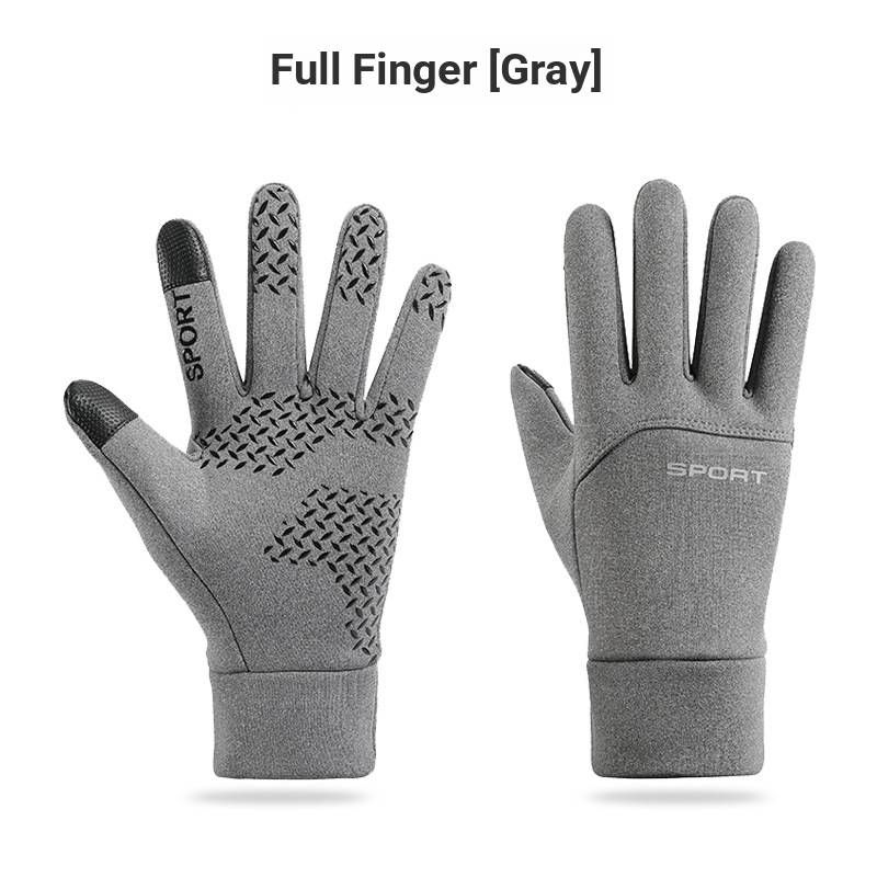 Men’s Winter Fingerless Gloves – Fleece-Lined Touchscreen Gloves For Writing, Driving, Cycling & Outdoor Work (Half-Finger/Full-Finger, Black/Grey)_desvips.com