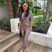 Women's Clothing Short-sleeved Shirt Elegant Pleated High Waist Wide-leg Pants Set_desvips.com