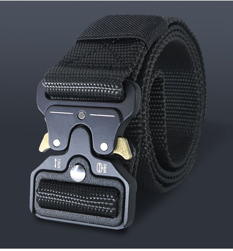 Men's Tactical Belt Durable Canvas Belt Middle-aged And Young Belt Casual And Versatile_desvips.com