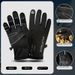 Touchscreen Ski Gloves For Men & Women - Waterproof Windproof Thermal Gloves With Reflective Strips & Fleece_desvips.com