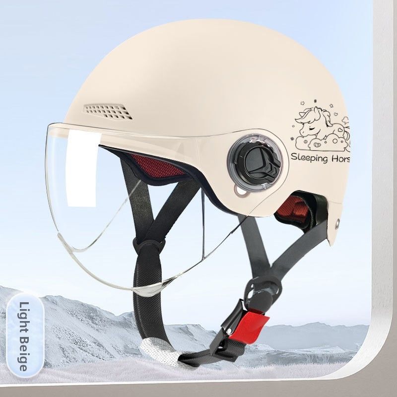 3C Certified New National Standard Electric Vehicle And Motorcycle Half Helmet For Women, Summer Electric Bicycles, And Men, Suitable For All Seasons._desvips.com