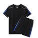 Men's Clothing Summer New Loose Breathable Running Leisure Fitness Short Sleeved Two Piece Football Suit_desvips.com