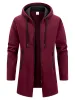 Autumn Winter Fleece Men's Long Sleeve Sweatshirts For Men With Zipper Hooded Jacket Coat Warm Streetwear_desvips.com