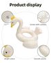 Swan-Shaped Pool Float - Eco-Friendly Thickened PVC Inflatable Swim Ring (Non-Toxic Anti-Burst Design Max 220lbs Summer Outdoor Water Play)_desvips.com