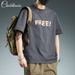 100% Heavyweight Cotton Short-Sleeve T-Shirt, Summer Loose Fit, Versatile, Simple Print, Comfortable And Casual._desvips.com
