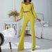 Women's clothing casual palace style lantern sleeve tops bell-bottom pants suit_desvips.com