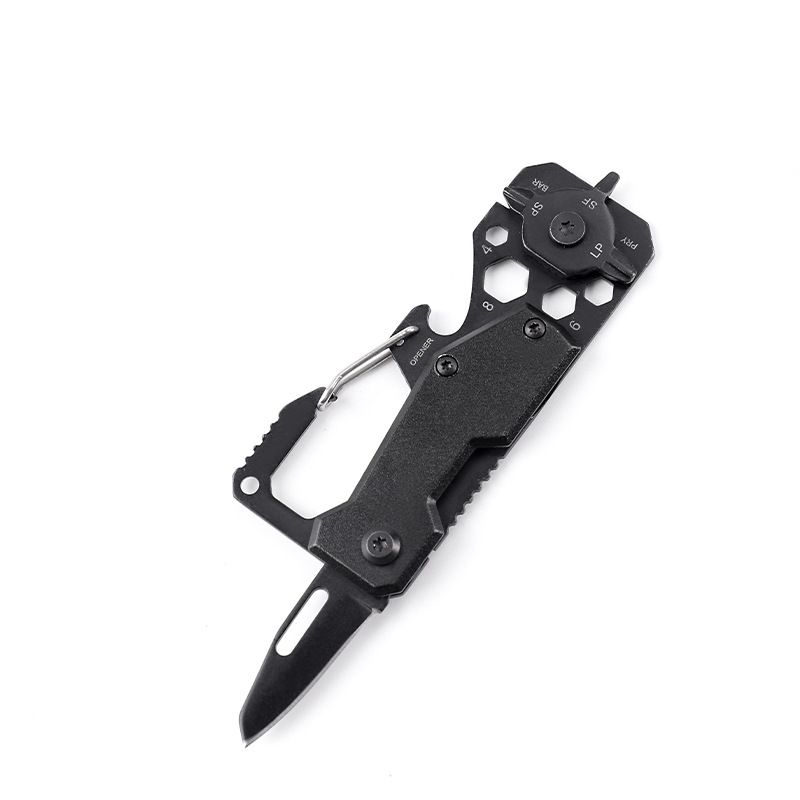 Outdoor Multifunctional Carabiner Bottle Opener Portable High Hardness EDC Mini Pocket Folding Knife Tool Wholesale_desvips.com