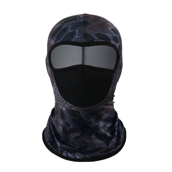 Men's Full Coverage Sun Protection Headgear Breathable Mesh Hood Lycra Python Camouflage Motorcycle Riding Face Mask_desvips.com