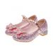 Children's Princess High Heels Elsa Leather Little Girls' Crystal Flower Girl Spring And Autumn Fashion New Single Girls'_desvips.com