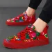 Fashion Casual Outdoor Men Running Sneakers Comfortable Floral Cloth Platform Walking Lightweight Tennis Shoes 260228_desvips.com