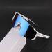men's and women's small frame sunglasses personality metal half frame cateye widelegged sunglass un_desvips.com