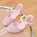 Princess Shoes Girls Crystal White High Heels dress Summer kids shoes model Performance shoes_desvips.com