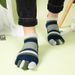 5 Pairs Ankle Toe Men Boys Sport Five Finger Short Young Fashion Cotton Mesh Breathable Deodorant Happy Socks With Toes_desvips.com