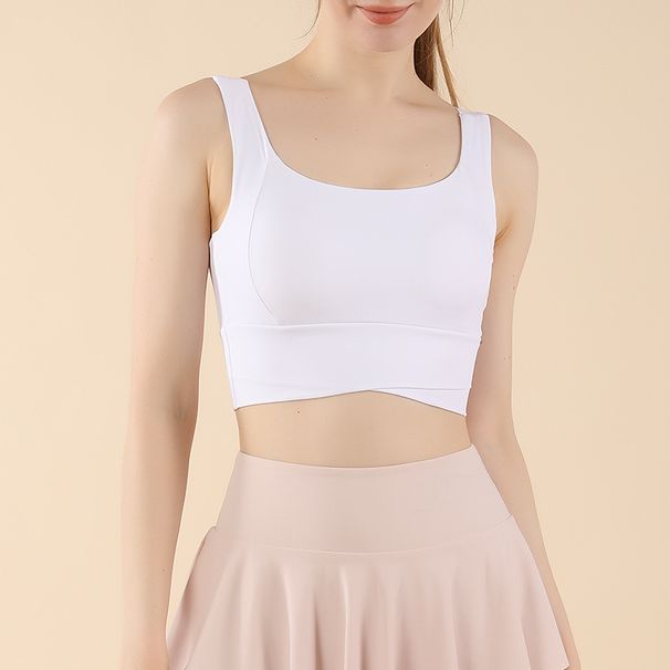 One-piece Gathered Shockproof Sports High-intensity Yoga Fitness Beauty Back Bra Breathable Comfortable Slimming Vest_desvips.com
