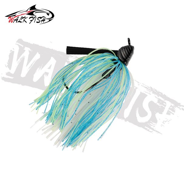 WALK FISH 1PCS Chatterbait Lure 7G 10G 14G Spinner Bait Fishing Lure Jig Head Buzzbait For Bass Pike Walleye Spinnerbait Fishing_desvips.com