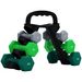 Set 6 Manubri Pesi (2x1 Kg, 2x2 Kg, 2x3 Kg) Da 12 Kg Con Supporto/Kettlebell, In Metallo E Plastica Multicolore_desvips.com