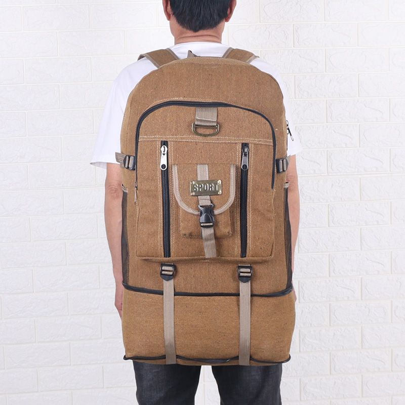 80 L Migrant Men's Thickened Canvas Lage Bag_desvips.com