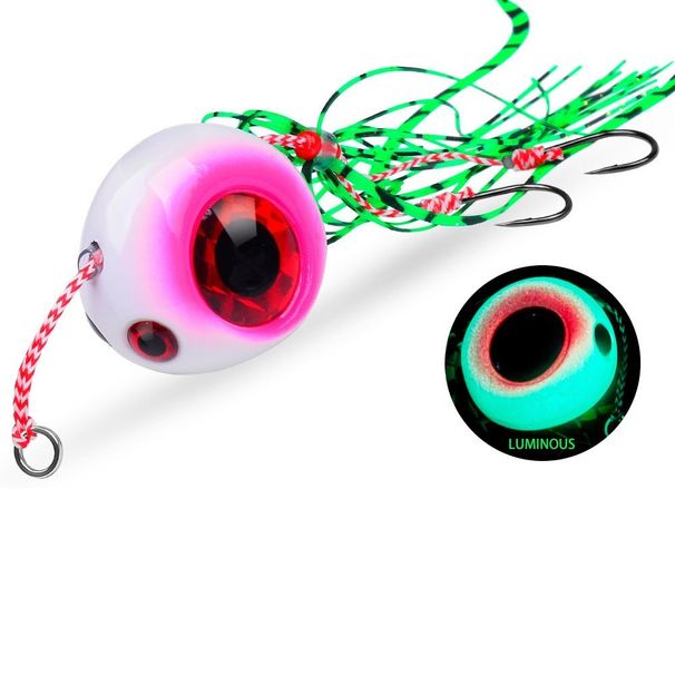 1Pcs 5 Pcs 40g Sea Fishing Jigs, Luminous Metal Jig Fishing Lures Glowing Deep Sea Offshore Trolling Rigs Jig Fishing Lures_desvips.com