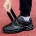 Men's Adjustable Hook And Loop Leather Casual Sports Shoes White Sneakers Masculino Zapatillas Deportivas Tenis_desvips.com