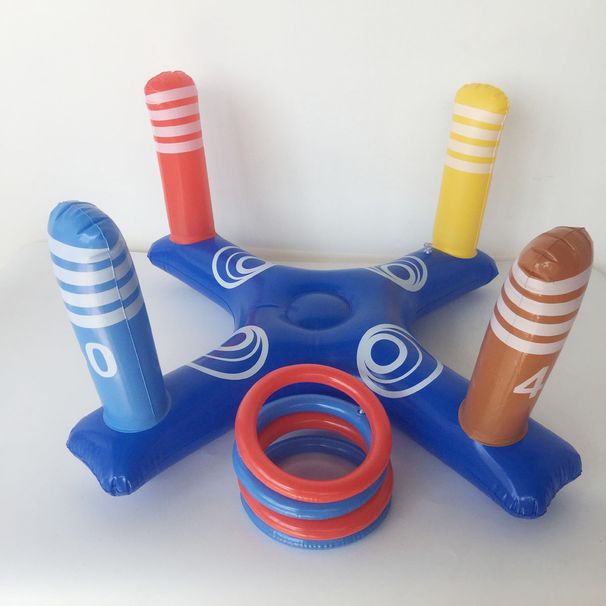 Inflatable Cross Ring Toss Game Water Floating Throwing Hoops For Kids Fun Pool Beach Outdoor Activity Toy For Preschoolers_desvips.com