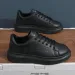 designer Men's New Outdoor Black Little And Fashionable, Thick Soles With Leather, Versatile, Cake Casual Shoes, Free_desvips.com