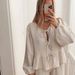 women's clothing summer new women's 2 piece set large size cotton and linen shirt set high waist loose shorts_desvips.com