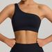 2025 Cross-border One-shoulder Shockproof Elastic Breathable Yoga Vest Outdoor Running Sports Bra For Women_desvips.com