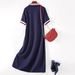 2025 Summer New Polo Collar Color Block Slim Fit Casual Versatile Sports Dress For Women_desvips.com