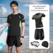 Swimwear Plus Size Trunks Hot Spring Top Men's Swim Shorts Anti-Embarrassment Swimming Gear Full Set_desvips.com