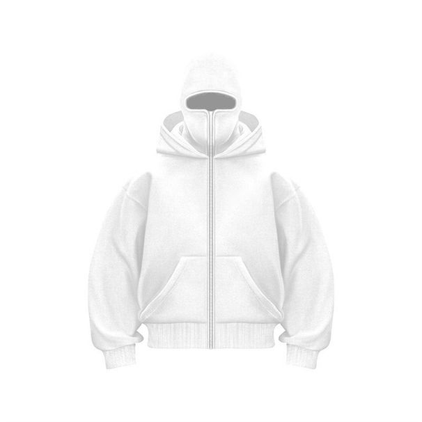 2026 Fashion Zip-Up Hoodies Women/Men Polyester Long Sleeve Loose Flocking Double-Layered Hooded Zipper Sweatshirts_desvips.com