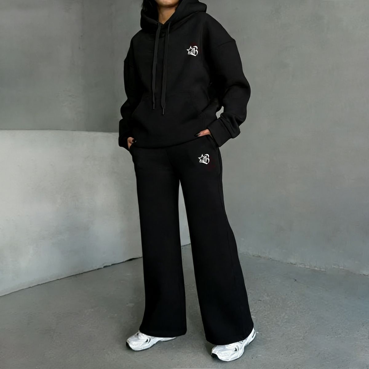 Women's Clothing Fashion V-neck Sexy Wide-leg Pants Solid Color High-neck Sleeveless Waist Jumpsuit_desvips.com