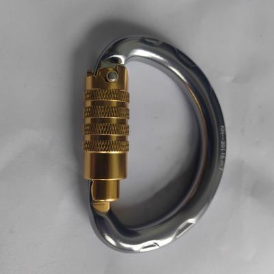Outdoor Spring Carabiner Three-Stage Automatic Safety Main Climbing Equipment Lock_desvips.com