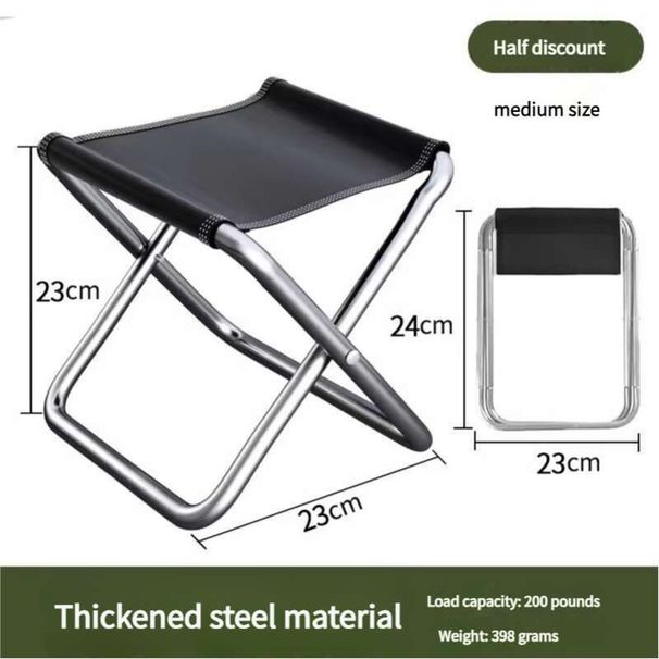 Outdoor Stool, Portable Handle Bag, Fishing Small Maza Queue Zipper Chair, And Camping Fully Folding Chair_desvips.com