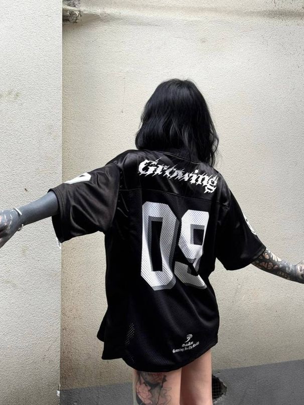 Trendy Sports Jersey Retro T-shirt Men's 2025 Summer New Loose American Style Football Uniform Short-sleeved Top_desvips.com