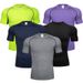 Men's Quick-Dry Fitness T-Shirt - Breathable Workout Tee For Running & Gym Training - Moisture-Wicking Polyester Blend With Colorful Dot Pattern_desvips.com