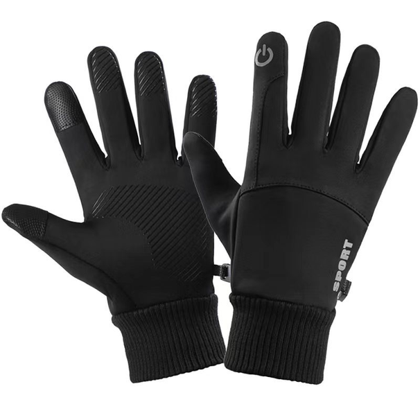 Winter Touch Screen Fleece Thickened Warmth, Windproof, Non-slip And Water-repellent Outdoor Cycling Cross-border Cold-proof Gloves_desvips.com
