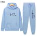 Men And Women Fleece Sweatshirt Autumn Winter Heart Pattern Hoodie Trendy Brand New Men's Set_desvips.com