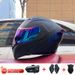 Helmet Flip Up For Men And Women Winter Dual Mirror All Season Half Or Full Length With Colorful Rear Spoiler And Bluetooth Slot Sports Car Theme_desvips.com