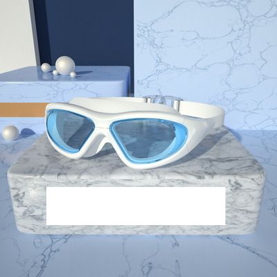 Men and women myopia swimming goggles fashion large frame HD anti-fog silicone swimming glasses_desvips.com