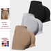 Women's Seamless Peach Smile Solid Color Yoga Shorts Breathable Sports Fitness Running Three Point Pants_desvips.com